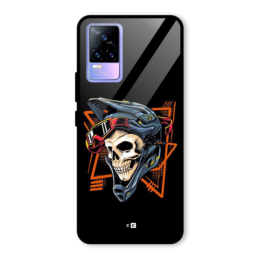 Skull Helmet Glass Back Case for Vivo Y73