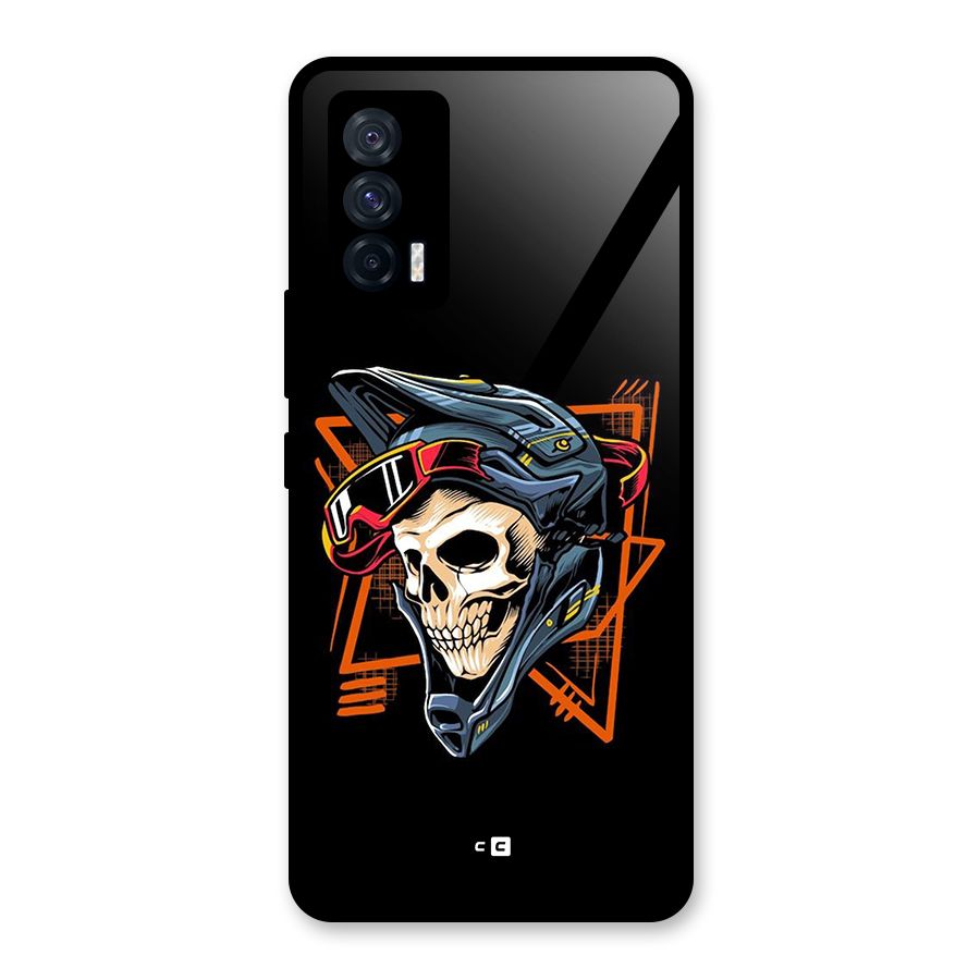 Skull Helmet Glass Back Case for Vivo iQOO 7 5G