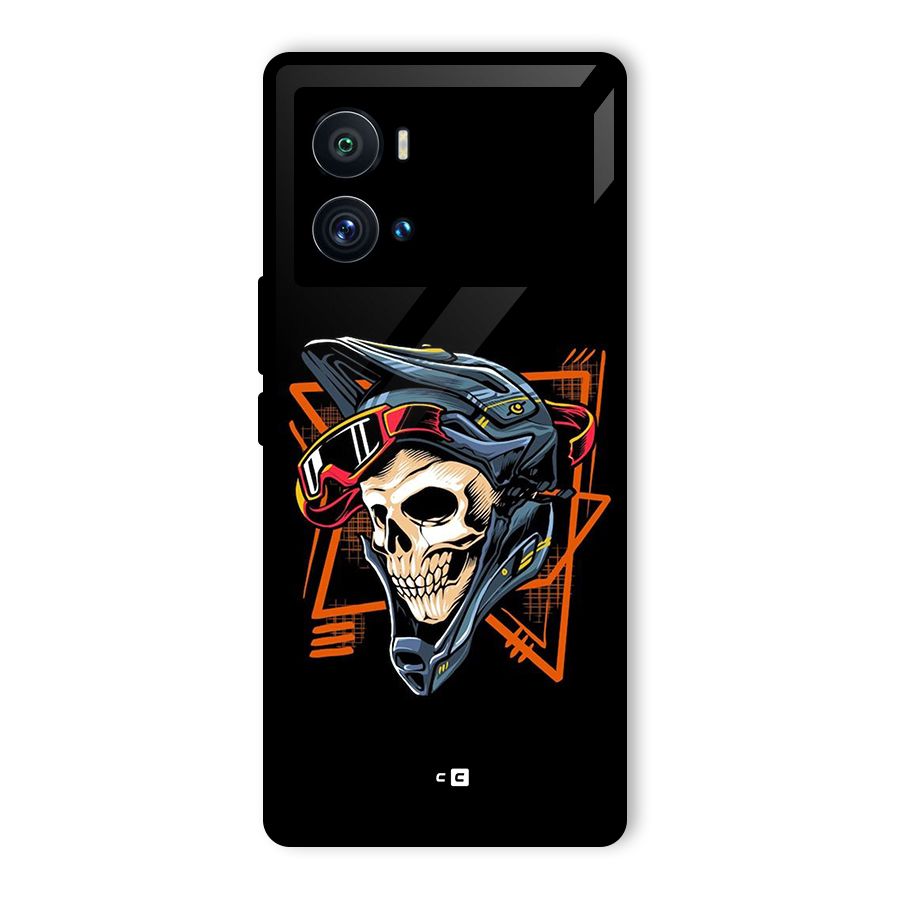 Skull Helmet Glass Back Case for Vivo iQOO 9 Pro