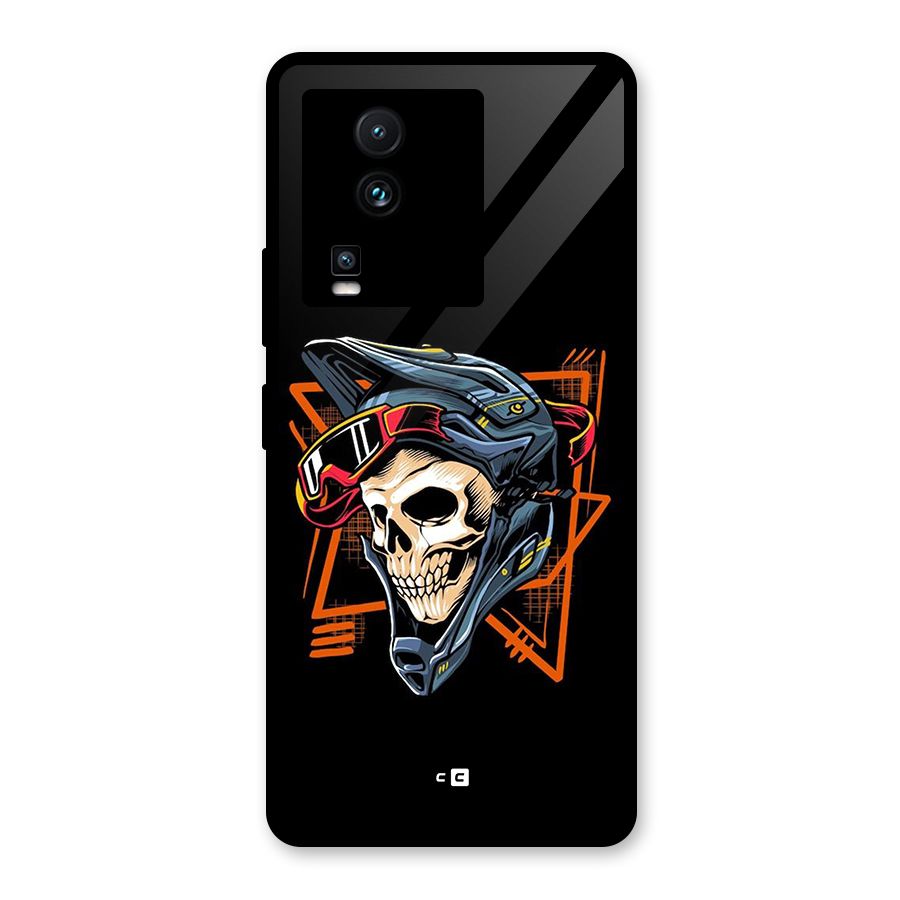 Skull Helmet Glass Back Case for Vivo iQOO Neo 7