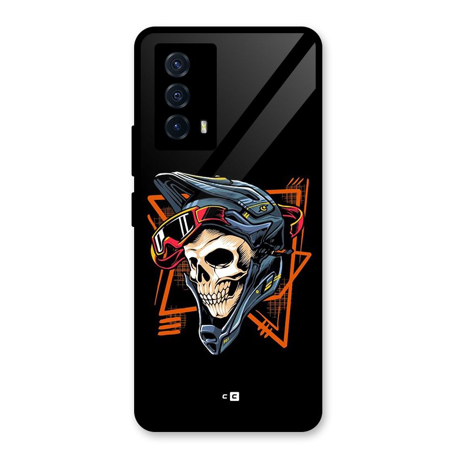 Skull Helmet Glass Back Case for Vivo iQOO Z5