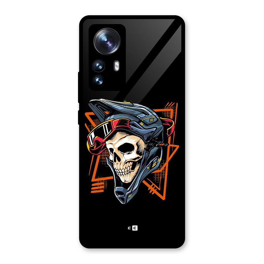 Skull Helmet Glass Back Case for Xiaomi 12 Pro