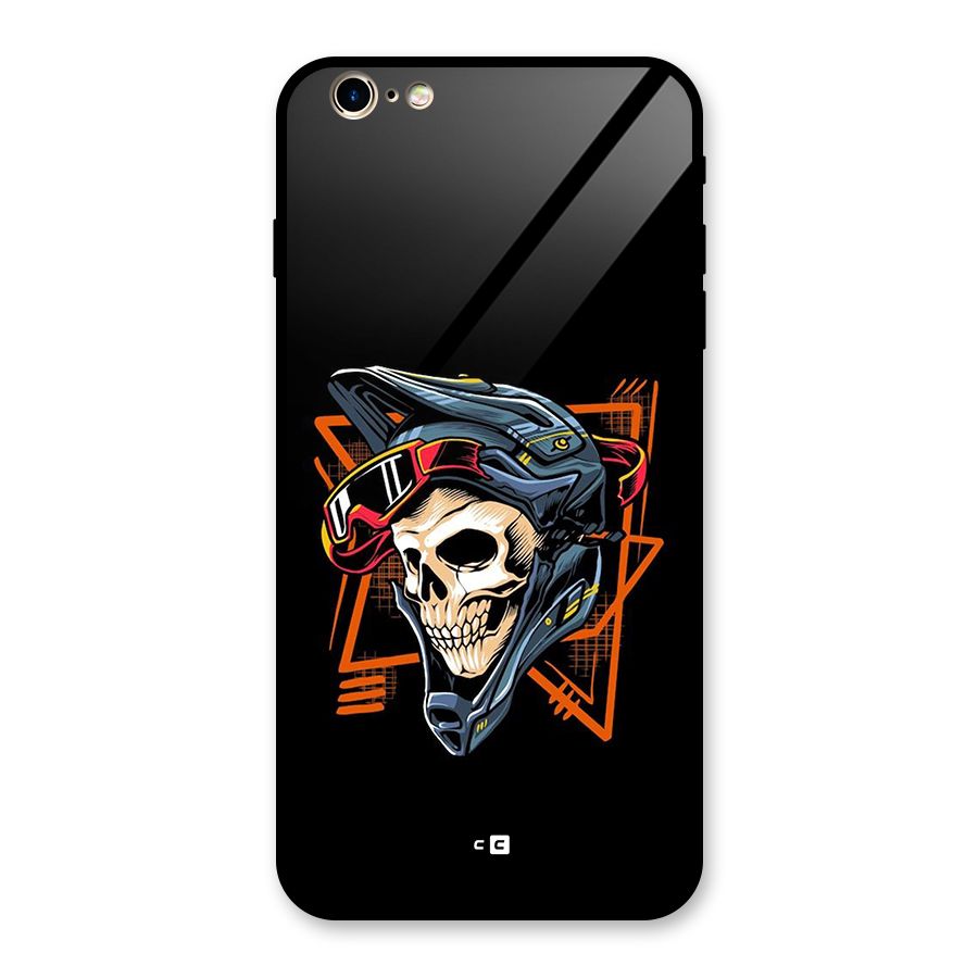 Skull Helmet Glass Back Case for iPhone 6 Plus 6S Plus