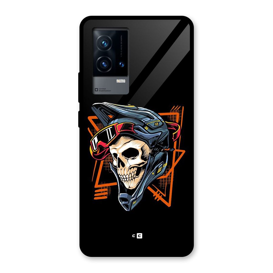 Skull Helmet Glass Back Case for iQOO 9 5G