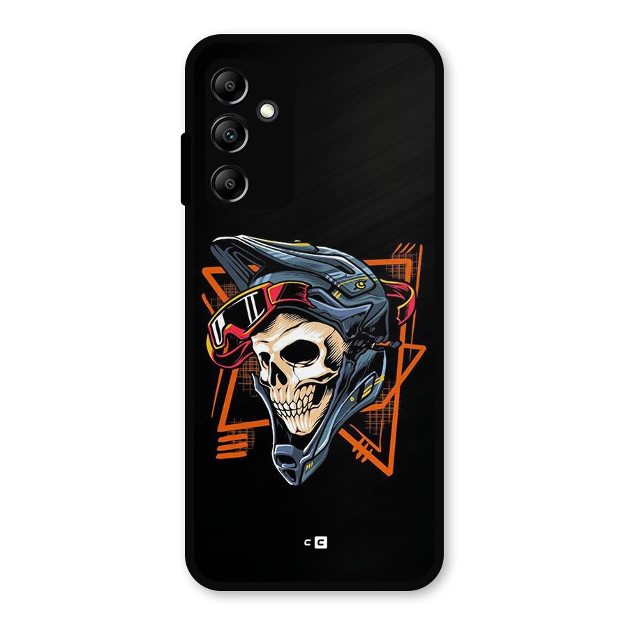 Skull Helmet Metal Back Case for Galaxy A14 5G