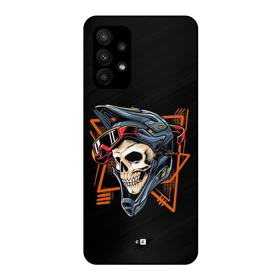 Skull Helmet Metal Back Case for Galaxy A23