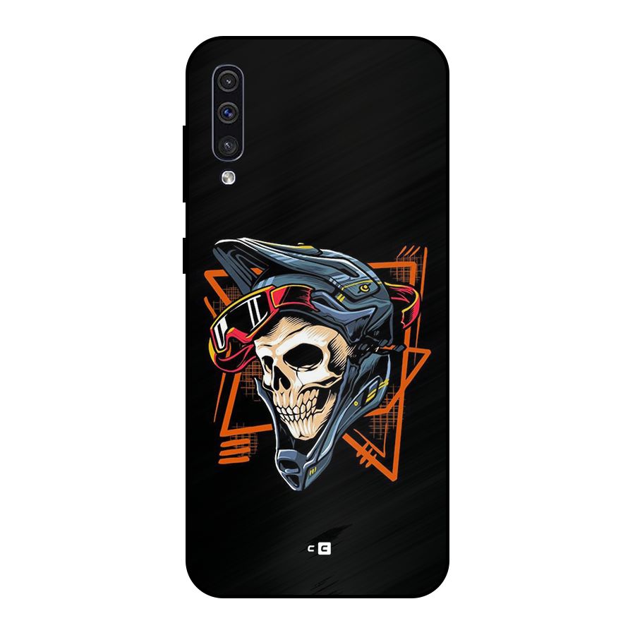 Skull Helmet Metal Back Case for Galaxy A50