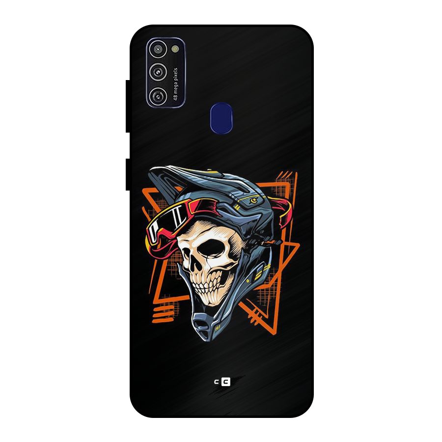 Skull Helmet Metal Back Case for Galaxy M21