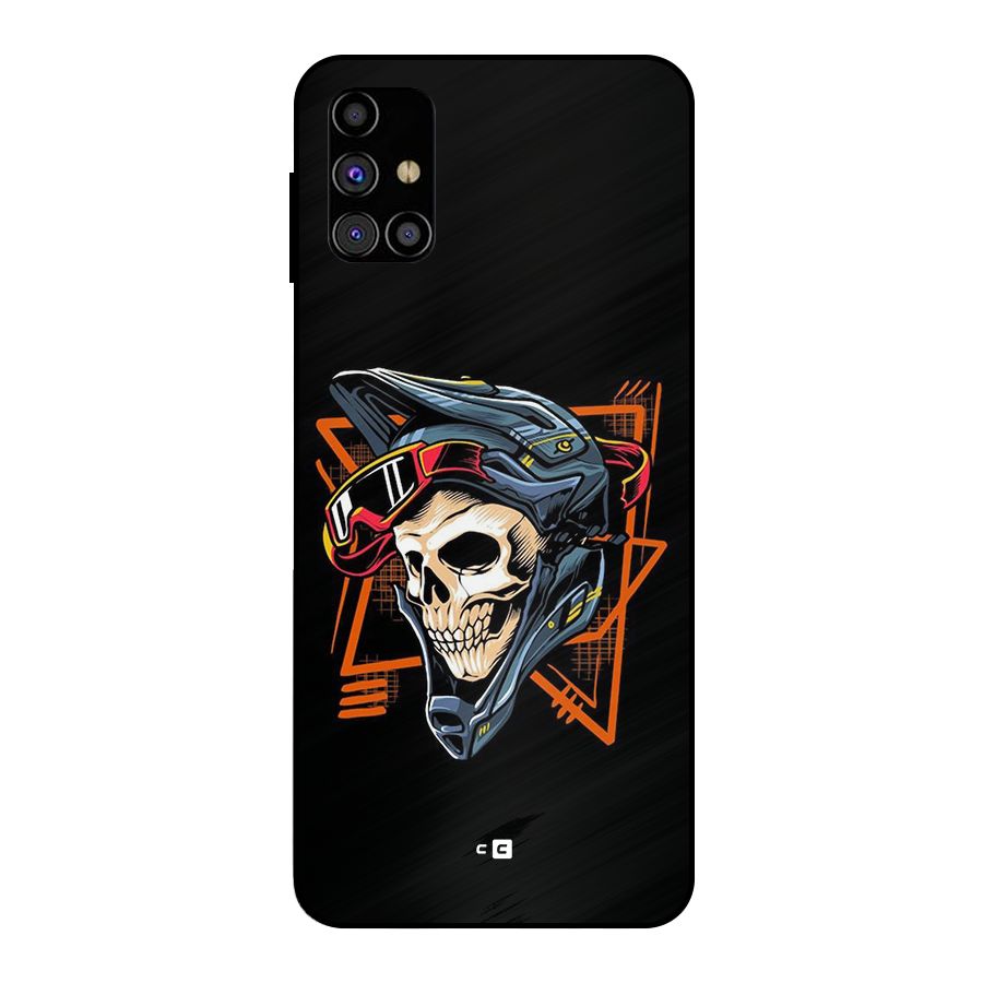 Skull Helmet Metal Back Case for Galaxy M31s