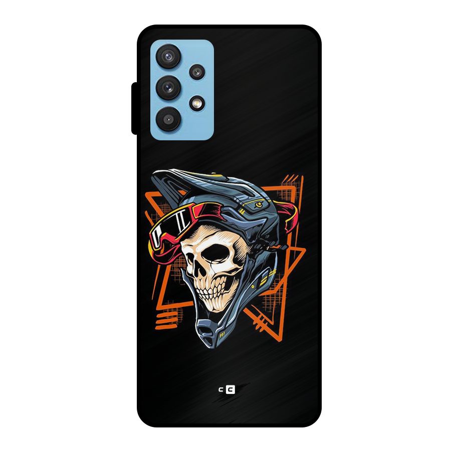 Skull Helmet Metal Back Case for Galaxy M32 5G