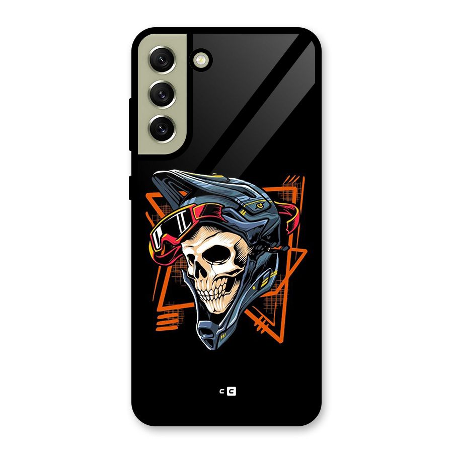 Skull Helmet Metal Back Case for Galaxy S21 FE 5G (2023)