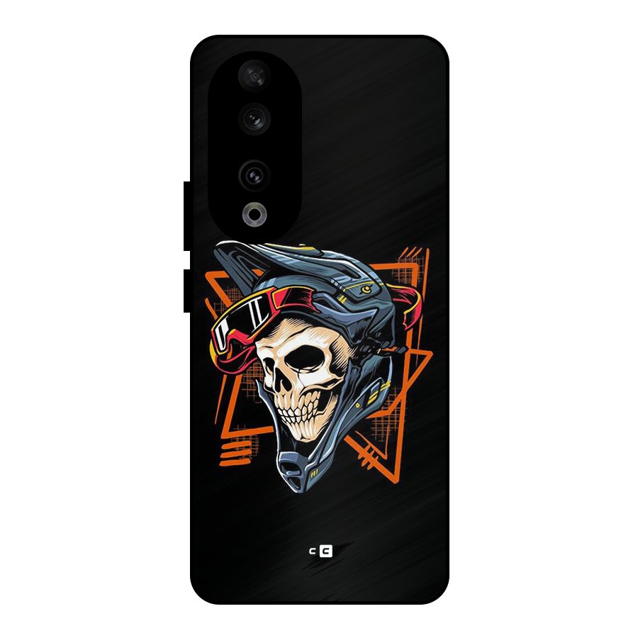 Skull Helmet Metal Back Case for Honor 90