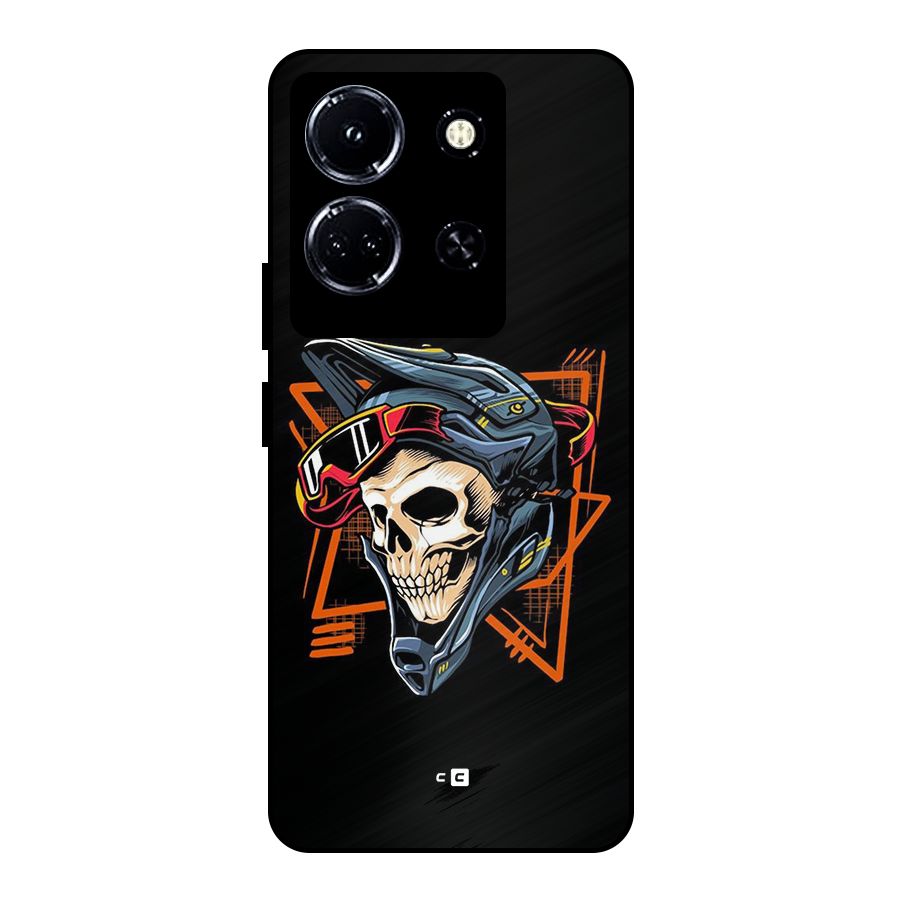Skull Helmet Metal Back Case for Infinix Note 30 5G