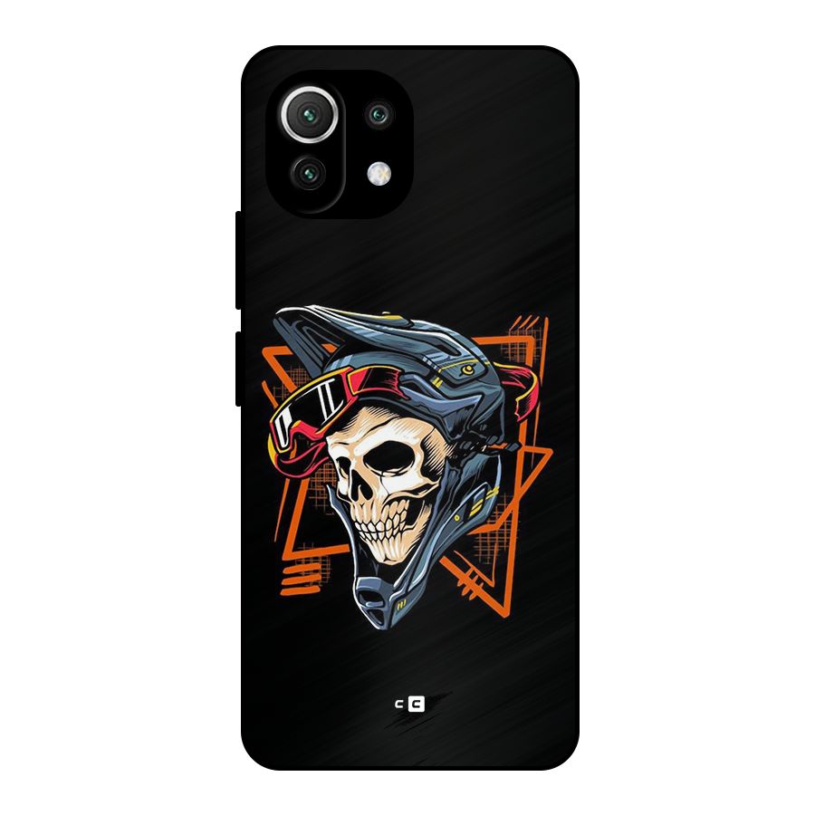 Skull Helmet Metal Back Case for Mi 11 Lite