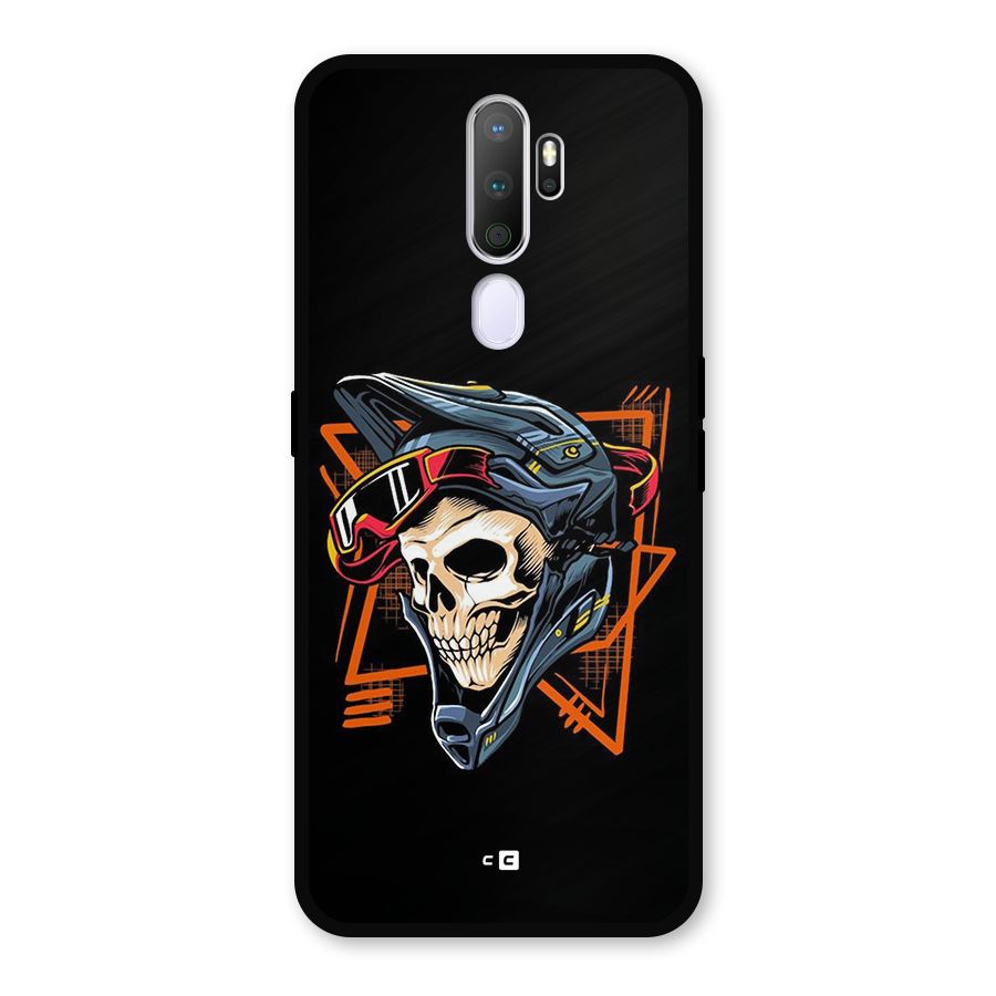 Skull Helmet Metal Back Case for Oppo A9 (2020)