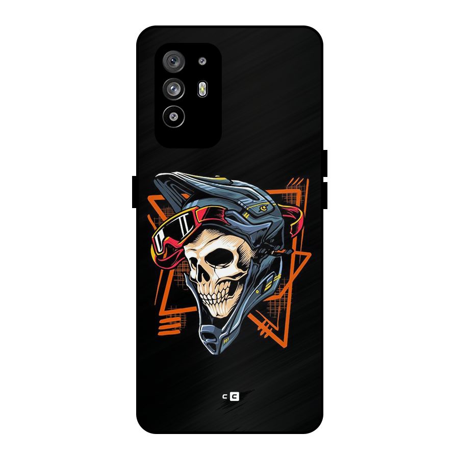 Skull Helmet Metal Back Case for Oppo F19 Pro Plus 5G