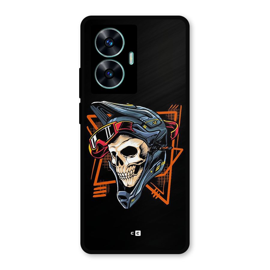 Skull Helmet Metal Back Case for Realme Narzo N55