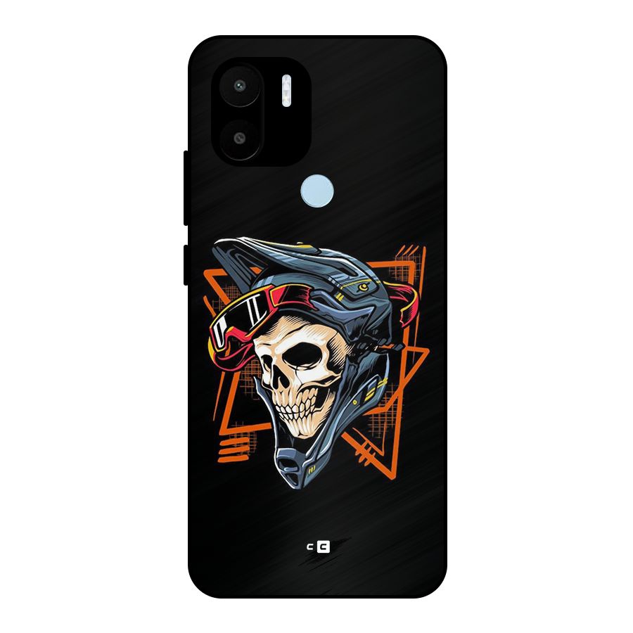 Skull Helmet Metal Back Case for Redmi A1 Plus
