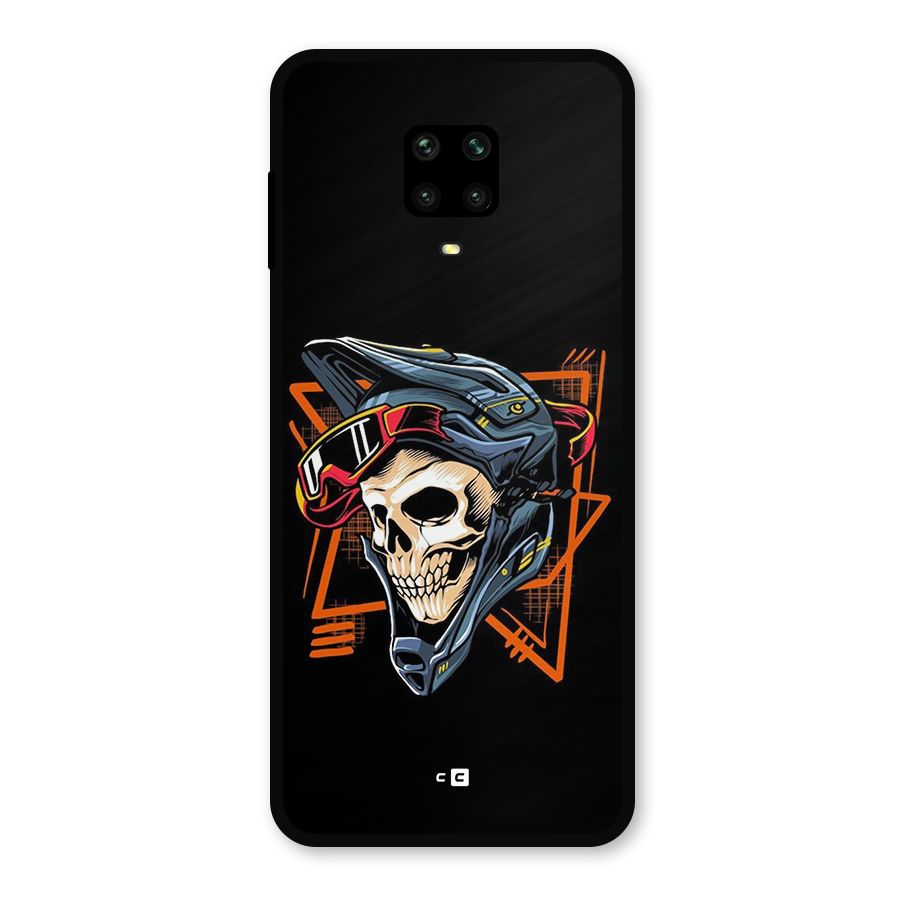 Skull Helmet Metal Back Case for Redmi Note 10 Lite