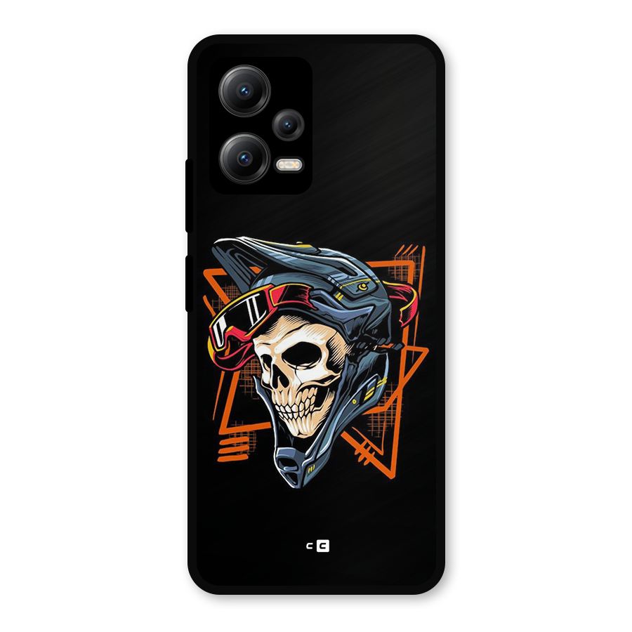 Skull Helmet Metal Back Case for Redmi Note 12 5G
