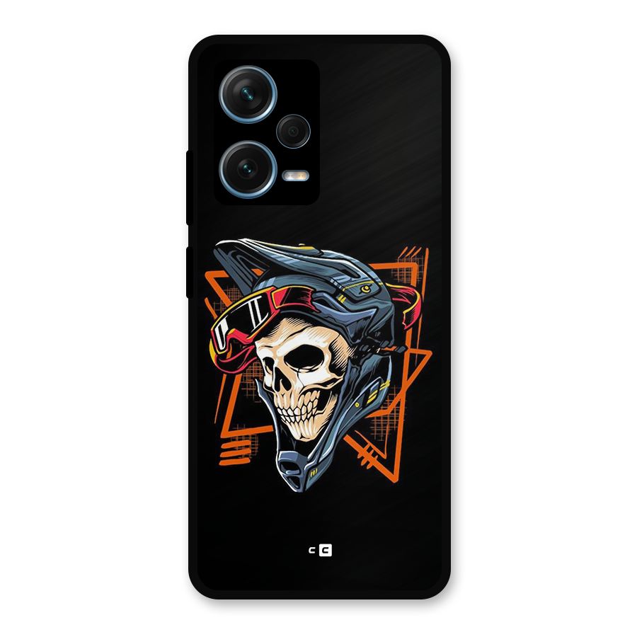 Skull Helmet Metal Back Case for Redmi Note 12 Pro Plus 5G