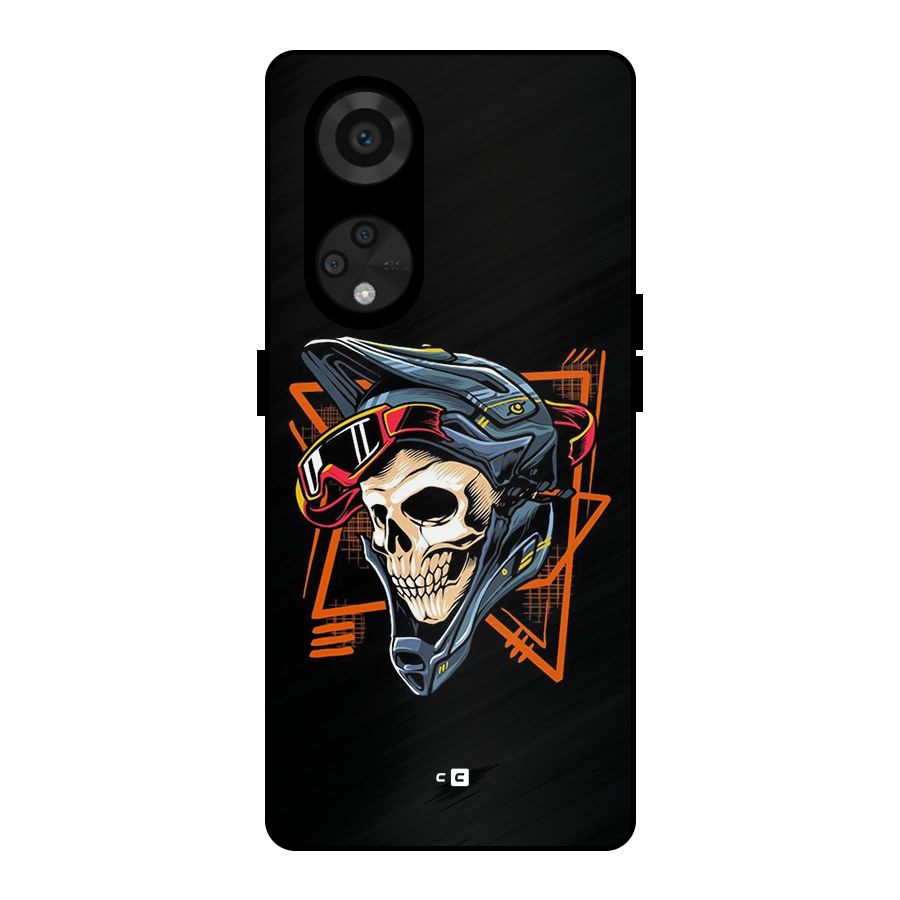 Skull Helmet Metal Back Case for Reno8 T 5G