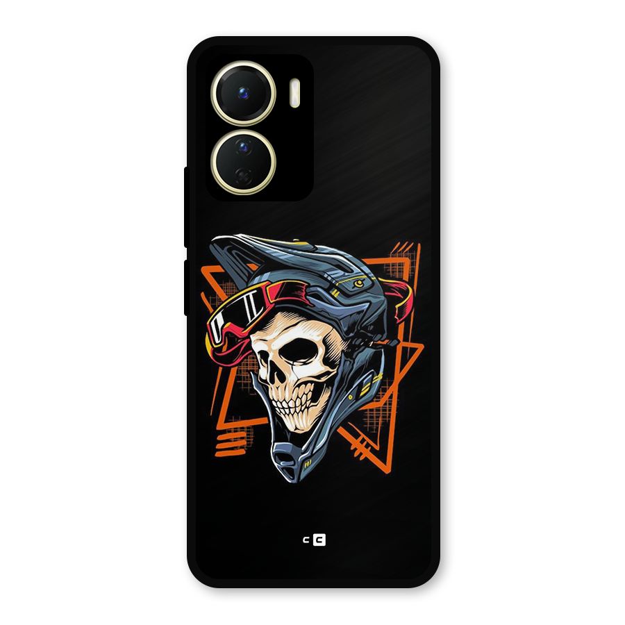 Skull Helmet Metal Back Case for Vivo T2x