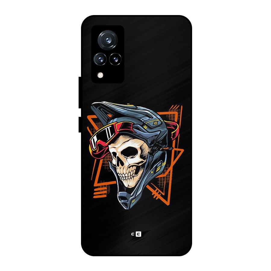 Skull Helmet Metal Back Case for Vivo V21 5G