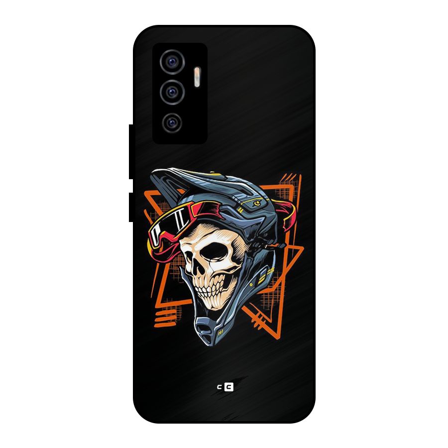 Skull Helmet Metal Back Case for Vivo V23e