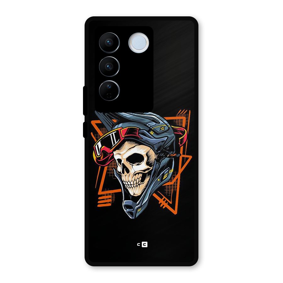 Skull Helmet Metal Back Case for Vivo V27
