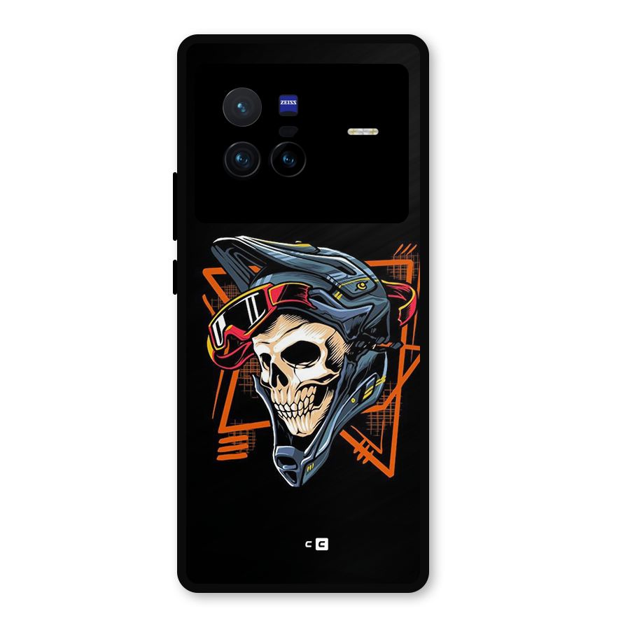 Skull Helmet Metal Back Case for Vivo X80