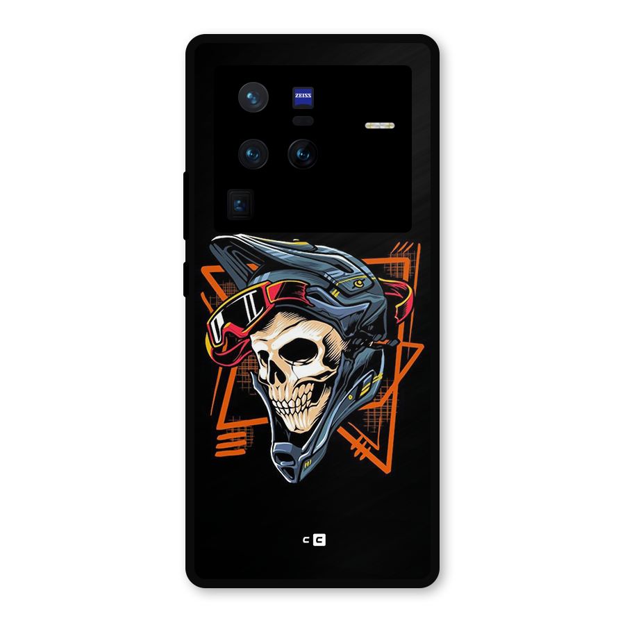 Skull Helmet Metal Back Case for Vivo X80 Pro