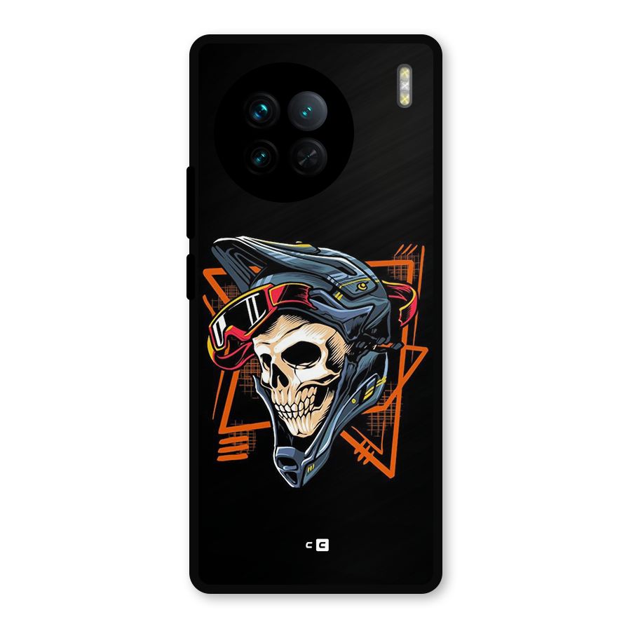 Skull Helmet Metal Back Case for Vivo X90