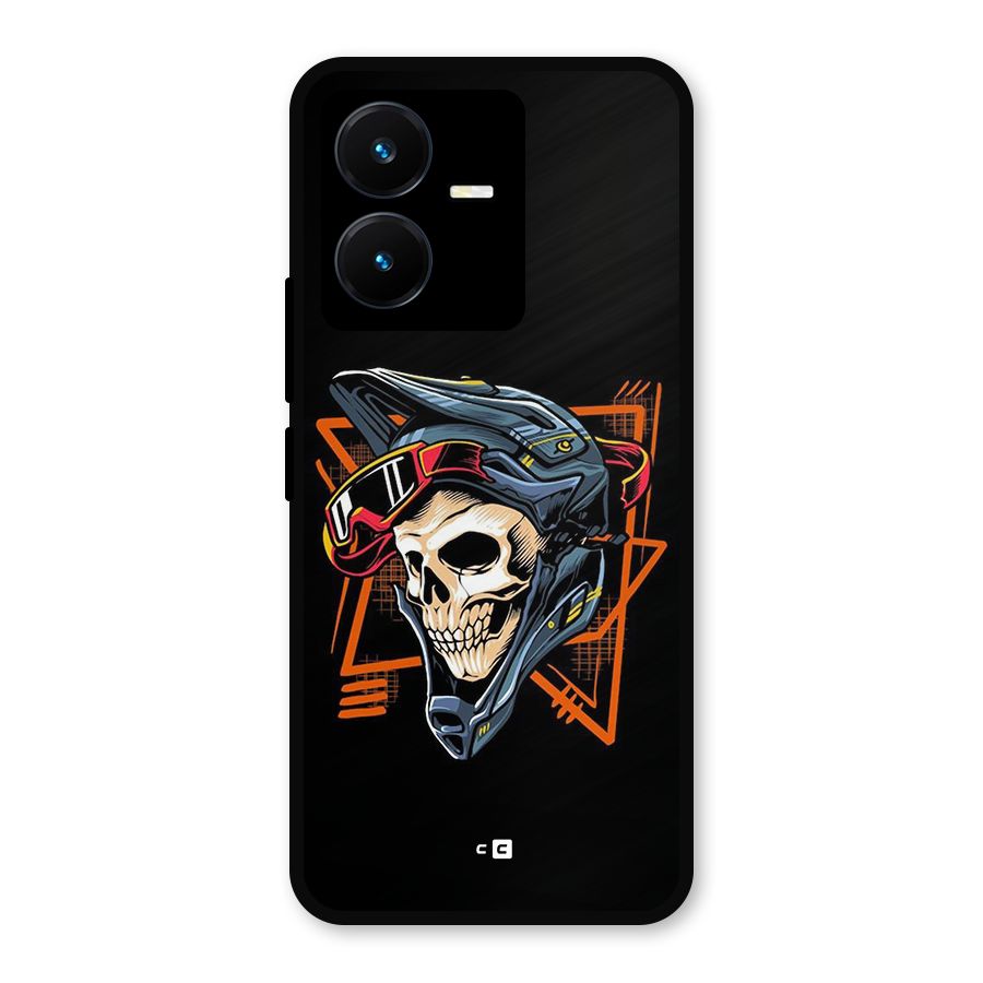 Skull Helmet Metal Back Case for Vivo Y22