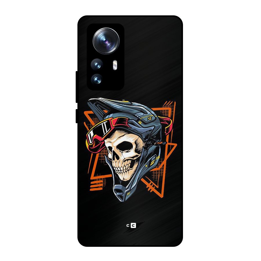 Skull Helmet Metal Back Case for Xiaomi 12 Pro