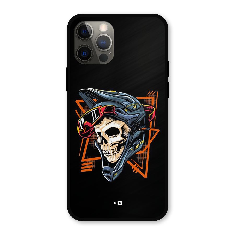 Skull Helmet Metal Back Case for iPhone 12 Pro