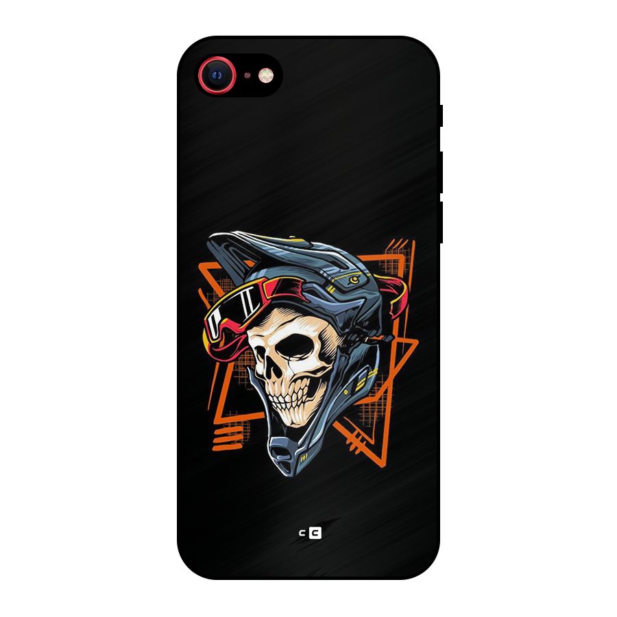 Skull Helmet Metal Back Case for iPhone 8