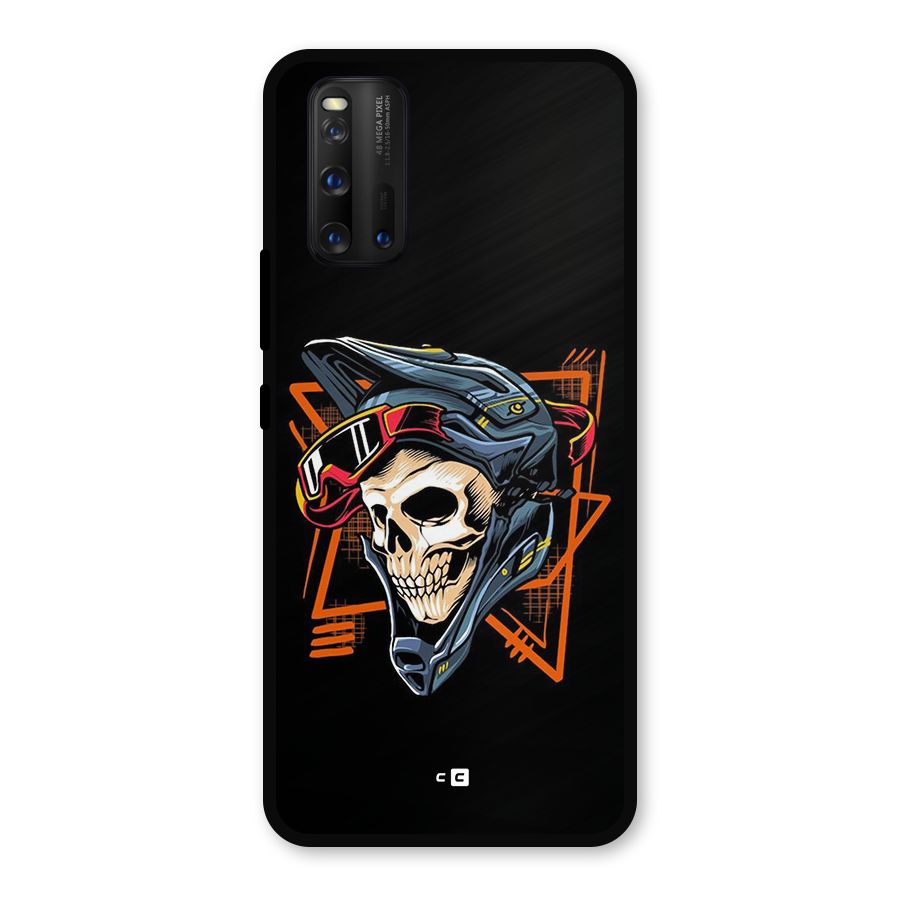 Skull Helmet Metal Back Case for iQOO 3