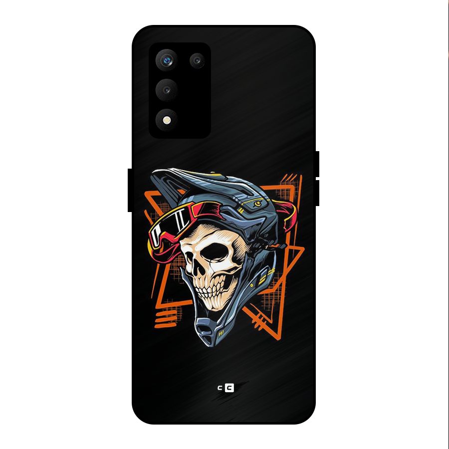 Skull Helmet Metal Back Case for realme 9 5G SE