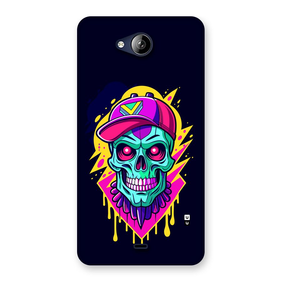 Skull In Cap Back Case for Canvas Play Q355