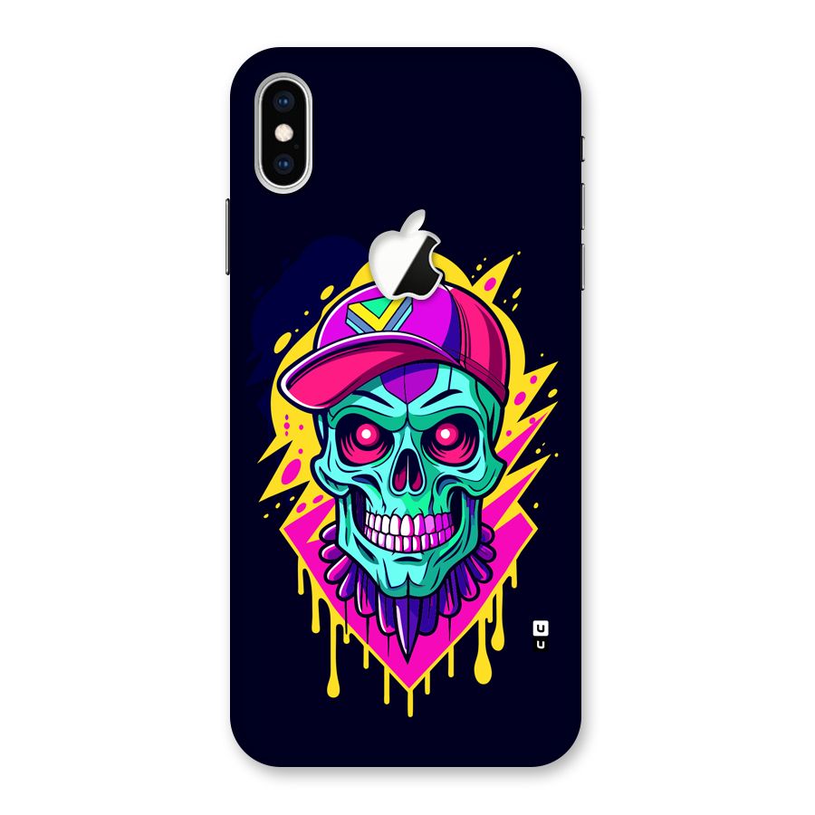 Skull In Cap Back Case for iPhone XS Max Apple Cut