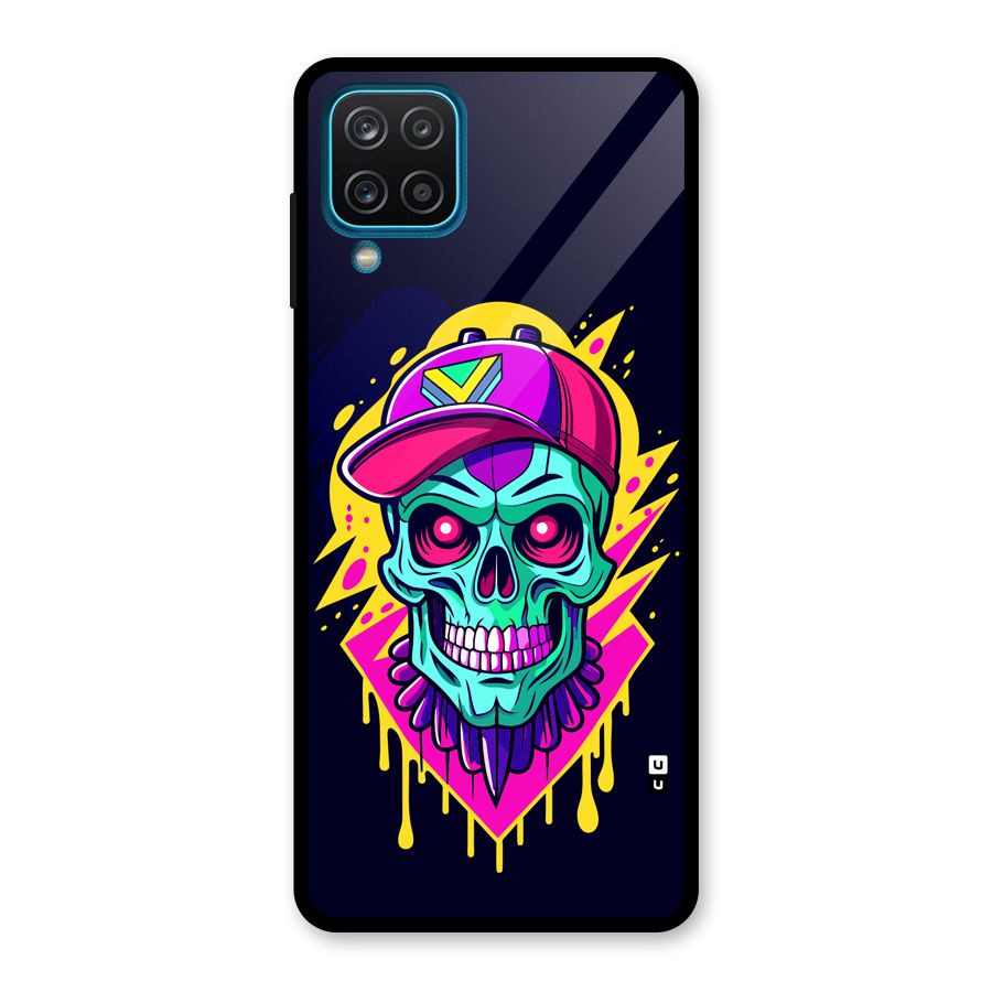 Skull In Cap Glass Back Case for Galaxy A12