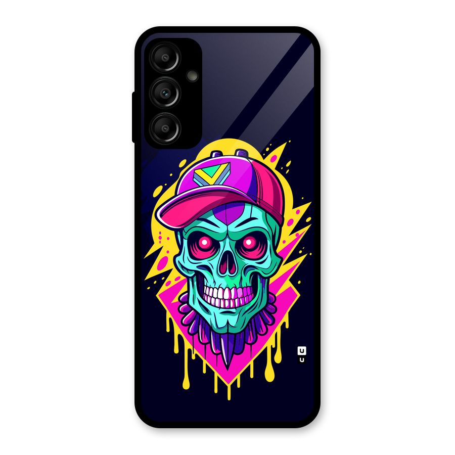 Skull In Cap Glass Back Case for Galaxy A14 5G