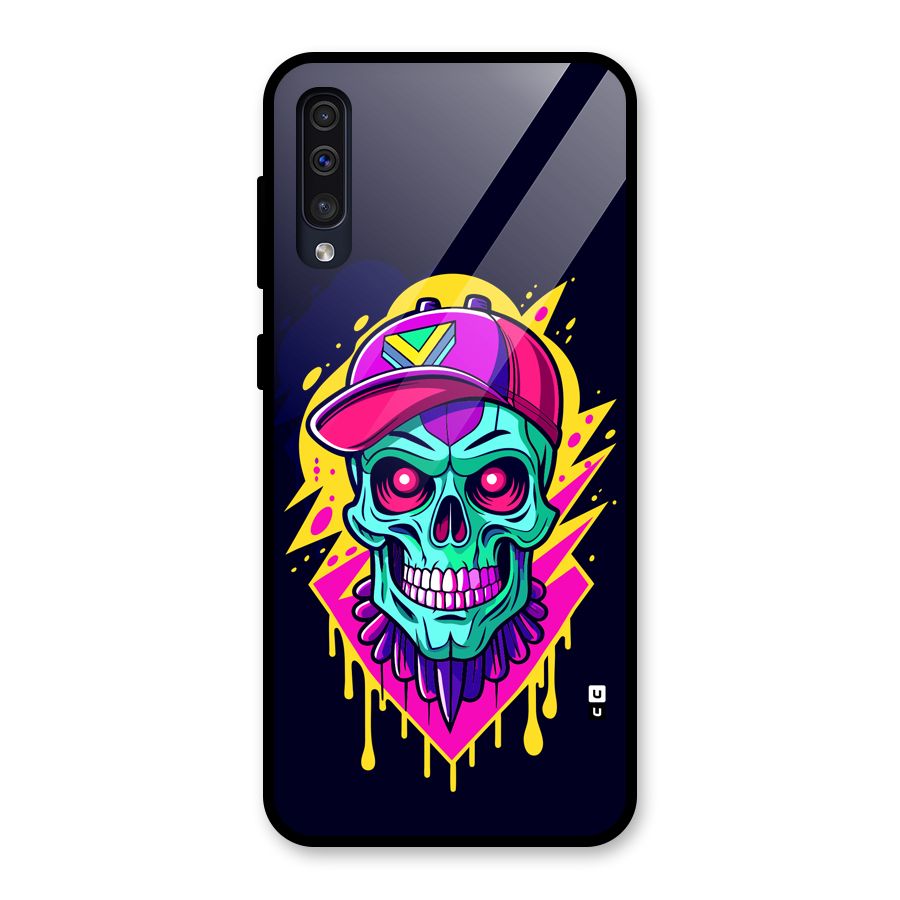 Skull In Cap Glass Back Case for Galaxy A50s