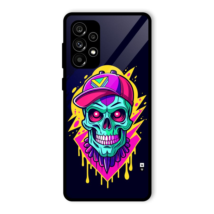 Skull In Cap Glass Back Case for Galaxy A73 5G