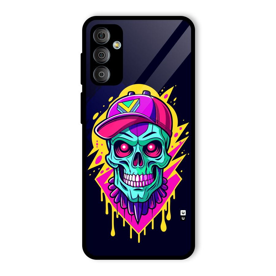 Skull In Cap Glass Back Case for Galaxy F23
