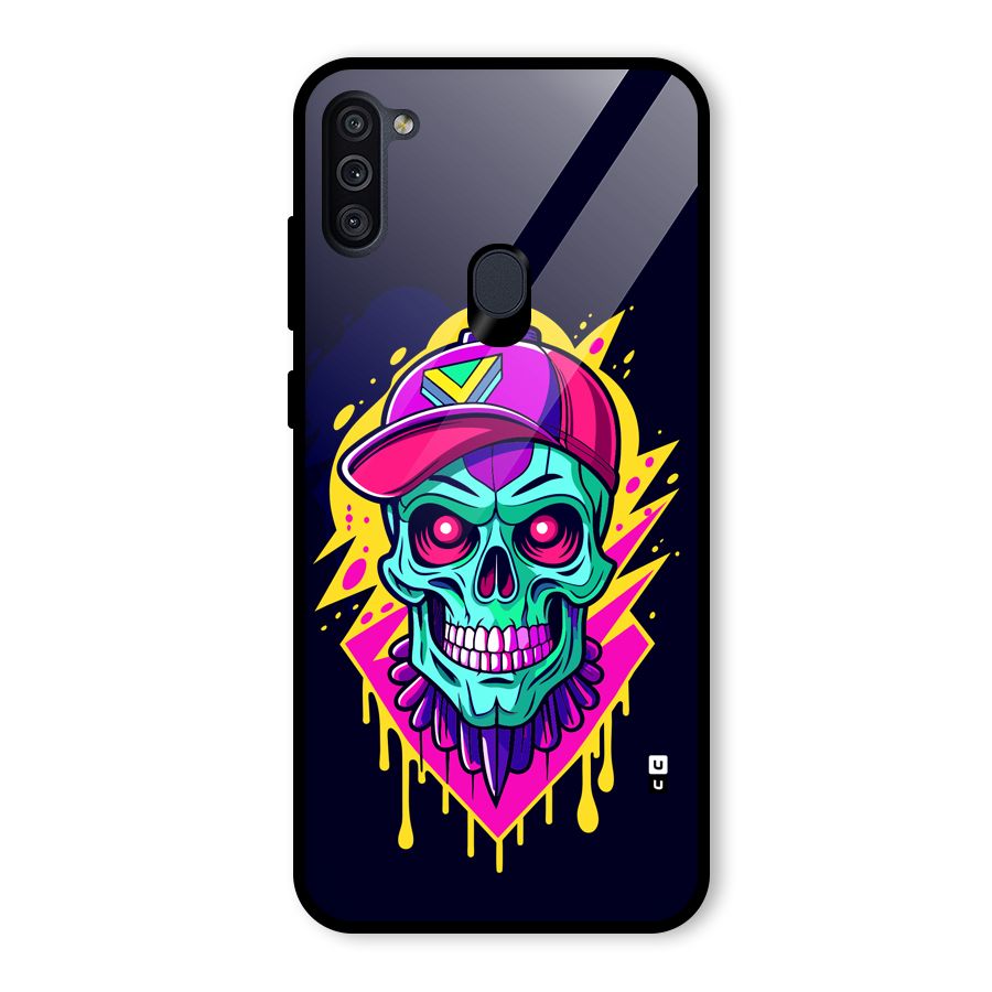 Skull In Cap Glass Back Case for Galaxy M11
