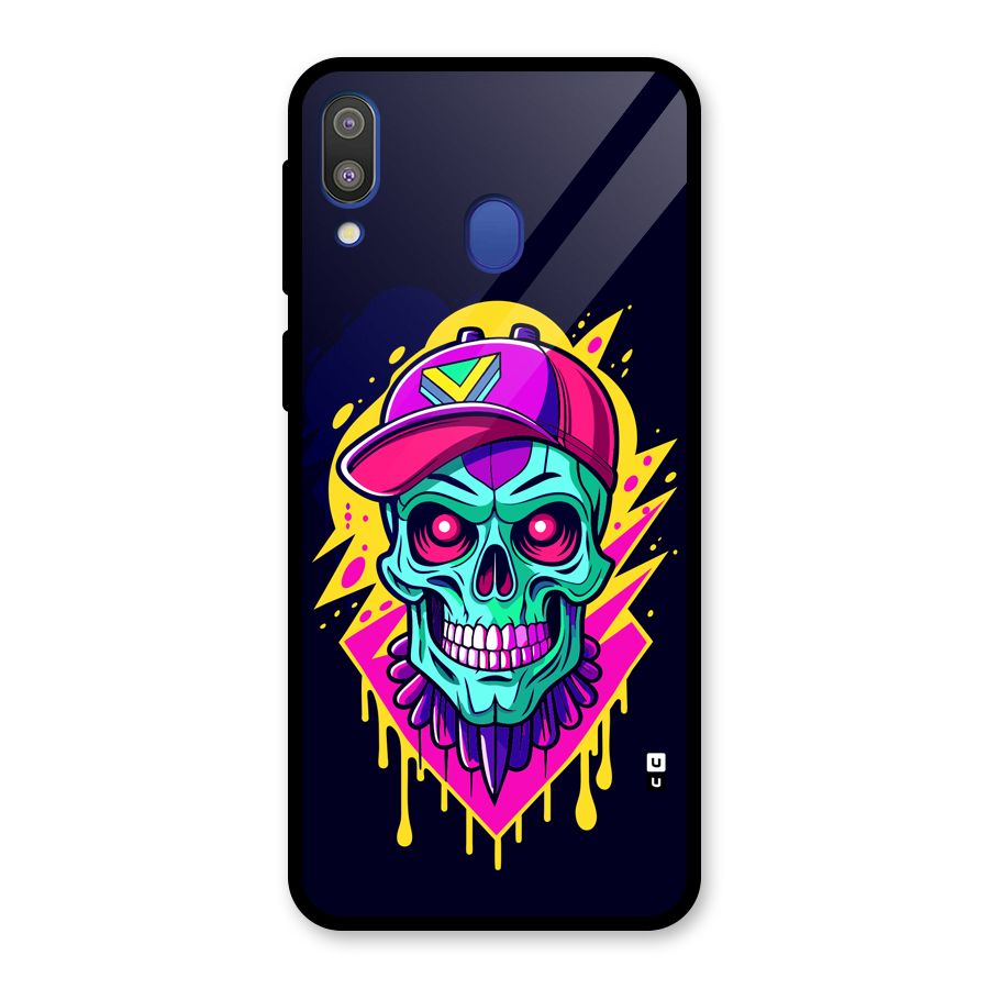 Skull In Cap Glass Back Case for Galaxy M20