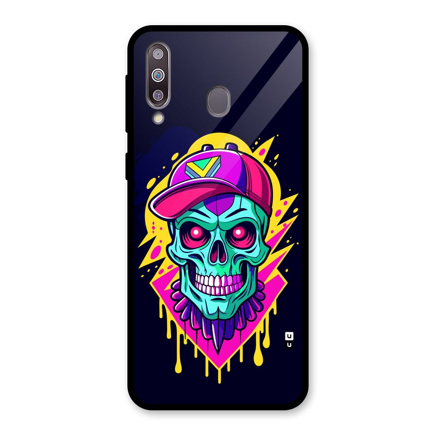 Skull In Cap Glass Back Case for Galaxy M30