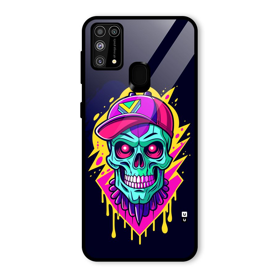 Skull In Cap Glass Back Case for Galaxy M31